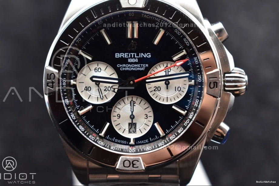 Dial BLSF B01 Bracelet Black Breathable A SS on 42mm 1:1 Best Edition 538 SS Chronomat 1231